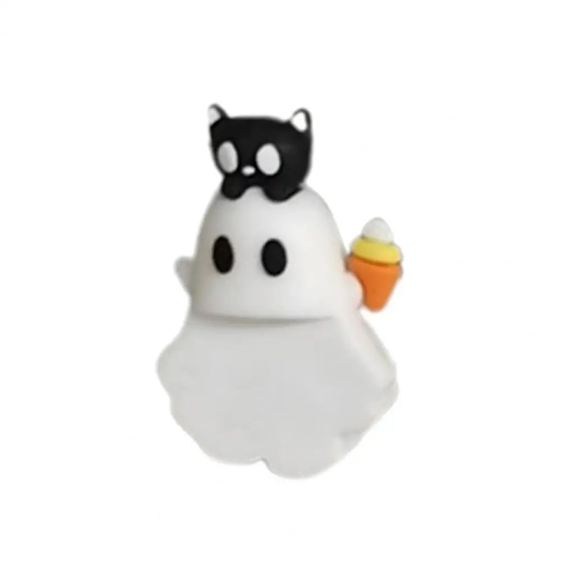 Cute Halloween Ghost Phone Buddy StickOn Mini Ghost Figures Adhesive Smartphone Topper Decor Kawaii 6
