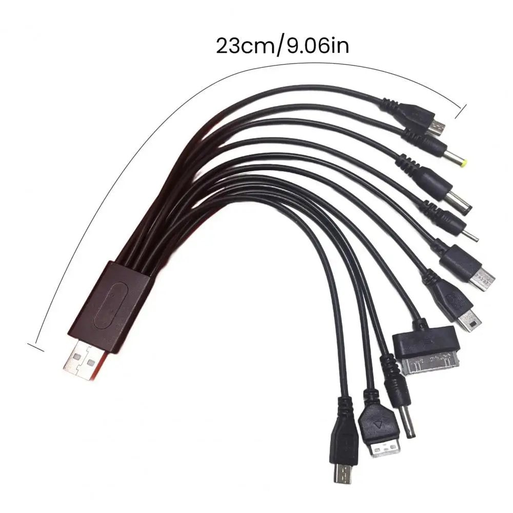10in1 MultiDevice Charging Cable 906 Inches Universal TangleFree PVC Cord Fast Charge Data Cable Fo 5