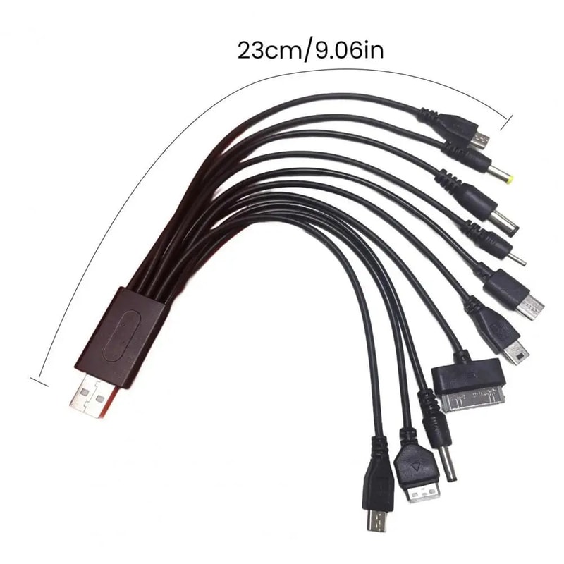 10in1 MultiDevice Charging Cable 906 Inches Universal TangleFree PVC Cord Fast Charge Data Cable Fo 5