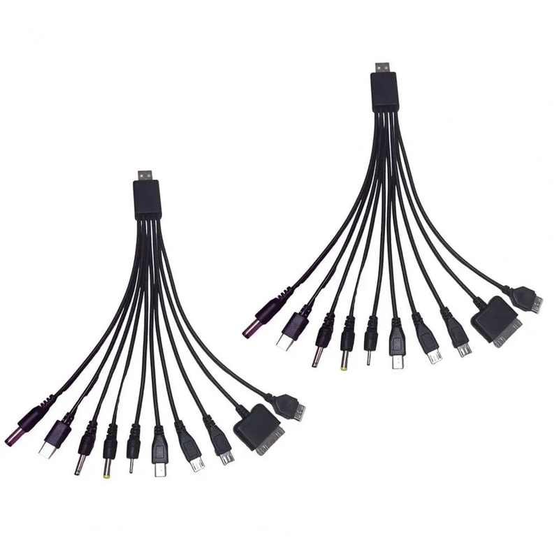 10in1 MultiDevice Charging Cable 906 Inches Universal TangleFree PVC Cord Fast Charge Data Cable Fo 8