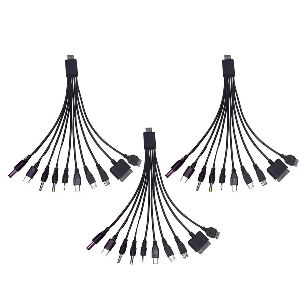 10in1 MultiDevice Charging Cable 906 Inches Universal TangleFree PVC Cord Fast Charge Data Cable Fo 9