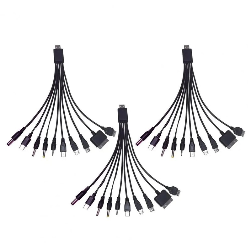 10in1 MultiDevice Charging Cable 906 Inches Universal TangleFree PVC Cord Fast Charge Data Cable Fo 9