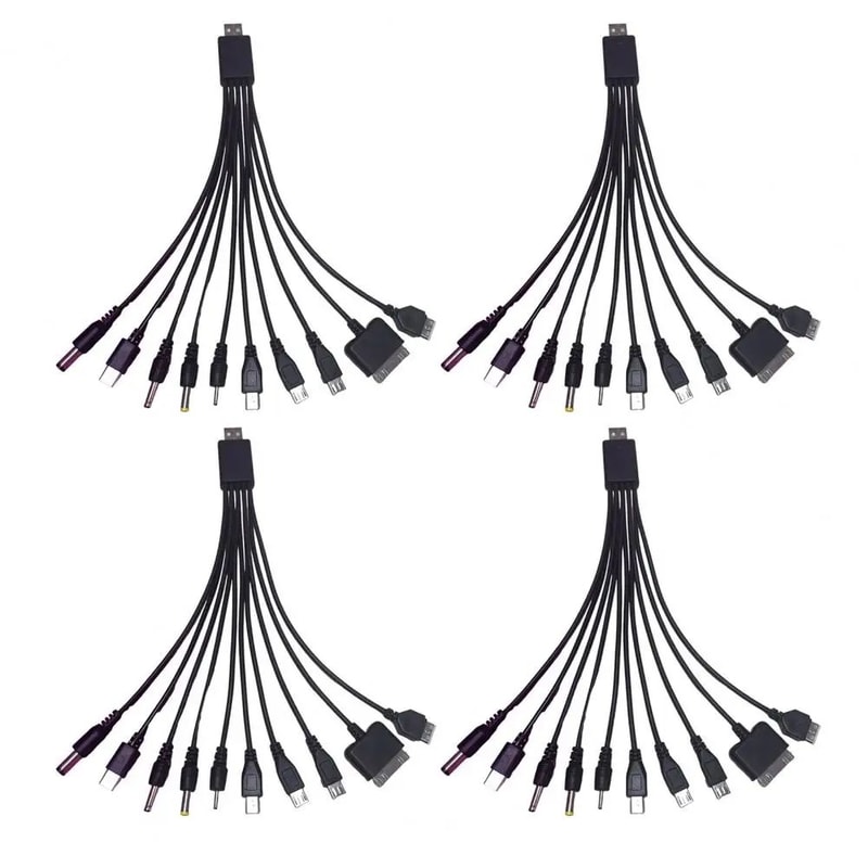 10in1 MultiDevice Charging Cable 906 Inches Universal TangleFree PVC Cord Fast Charge Data Cable Fo 10