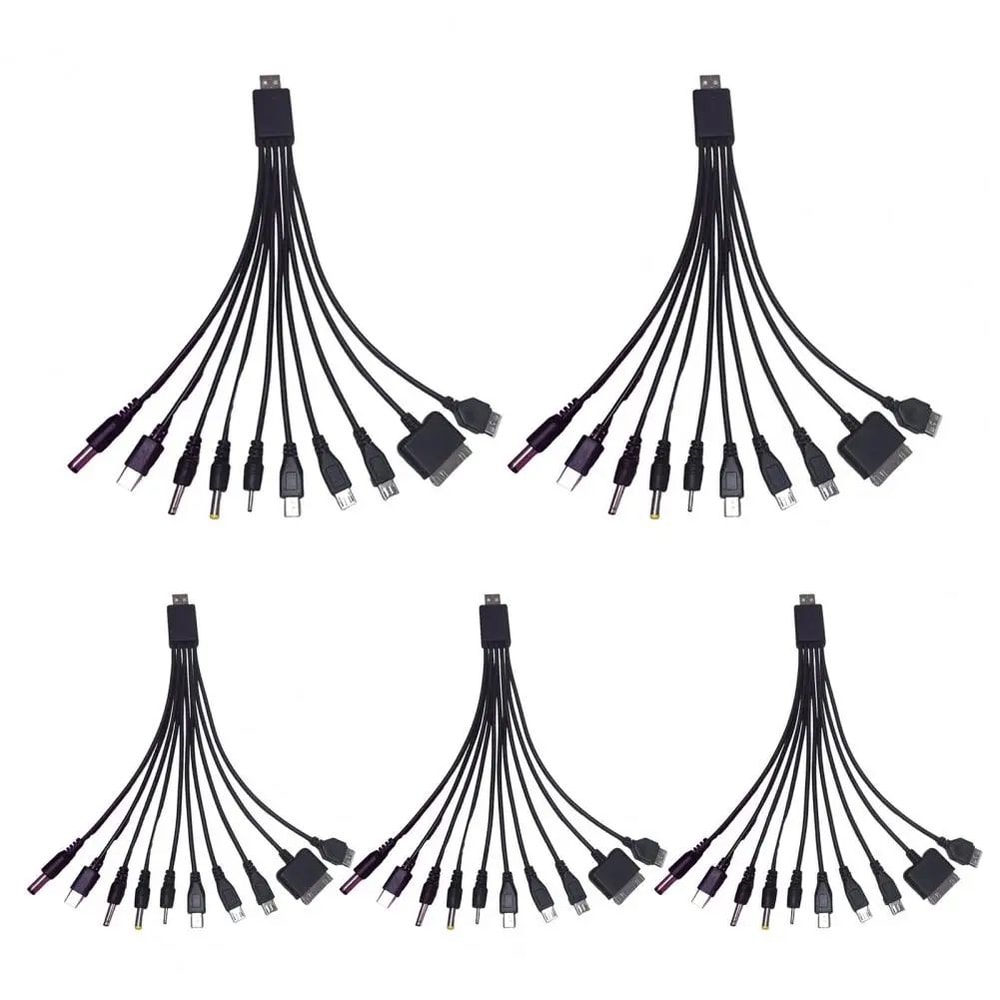 10in1 MultiDevice Charging Cable 906 Inches Universal TangleFree PVC Cord Fast Charge Data Cable Fo 11