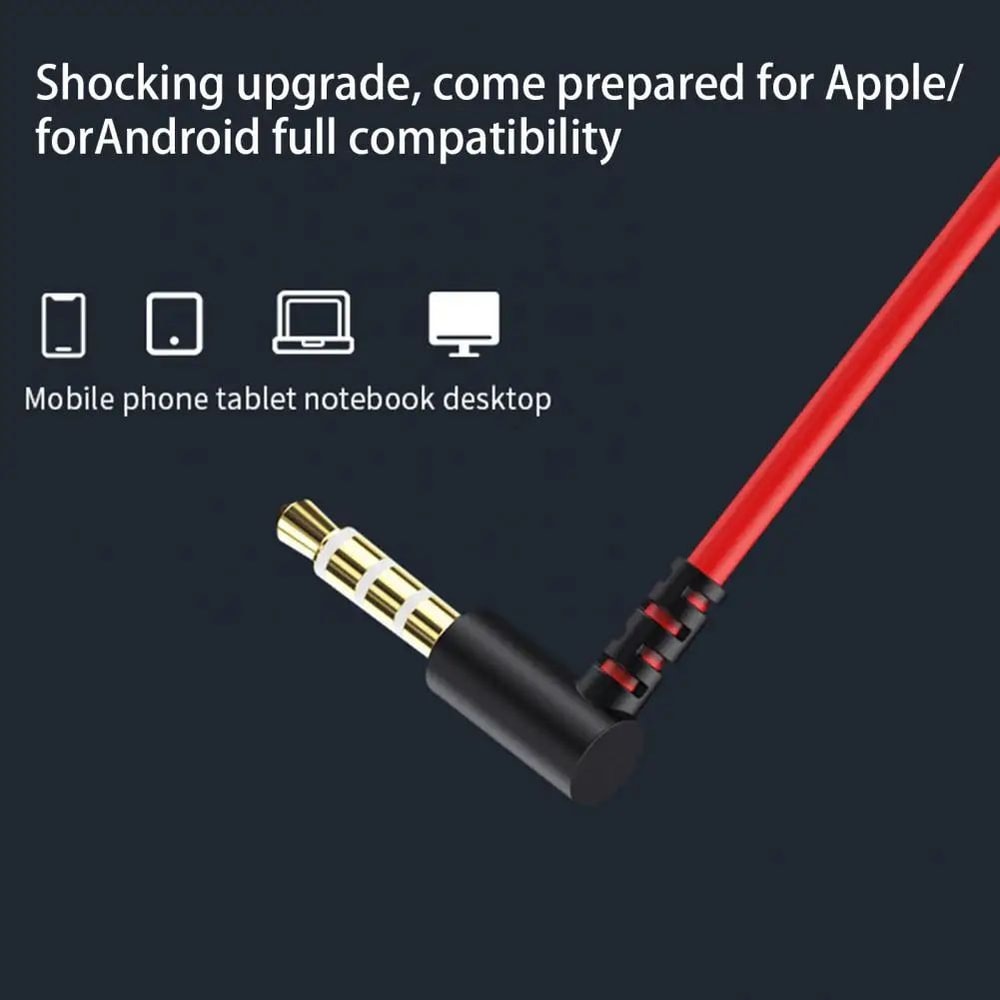 Wired Stereo Gaming Earbuds Surround Sound High Clarity Mic 90 Bend Plug Durable Wired Headset For 4