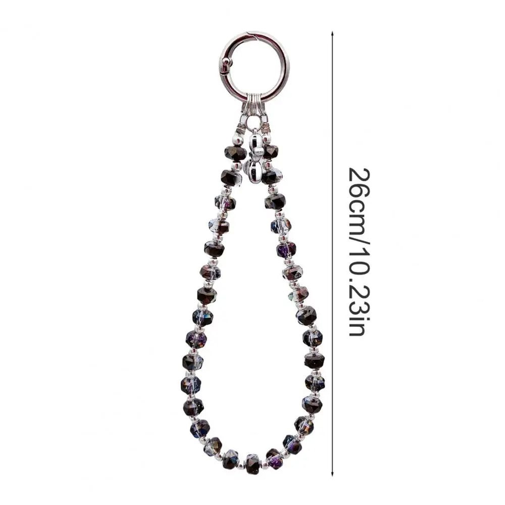 Faux Crystal Phone Strap Detachable Chain Glamorous Phone Lanyard Adjustable Wrist Strap Purse Char 5