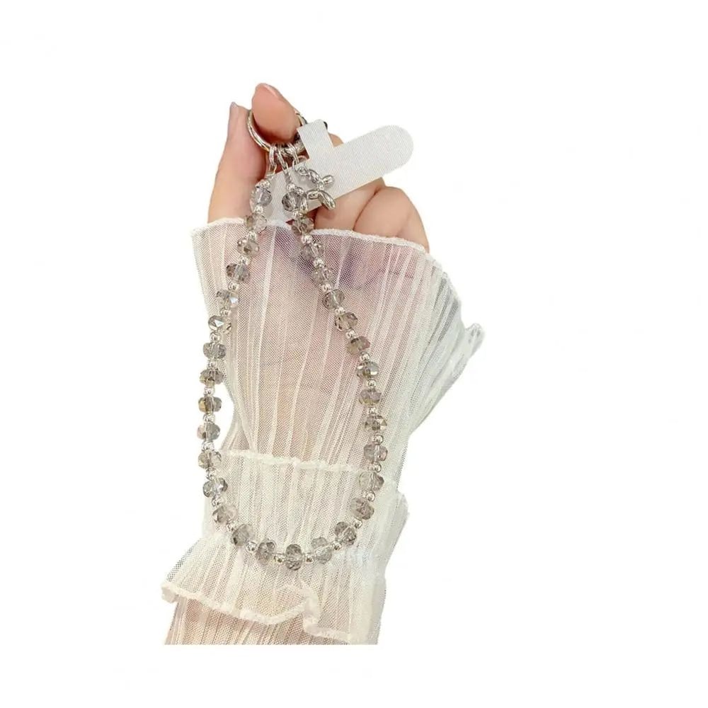 Faux Crystal Phone Strap Detachable Chain Glamorous Phone Lanyard Adjustable Wrist Strap Purse Char 7