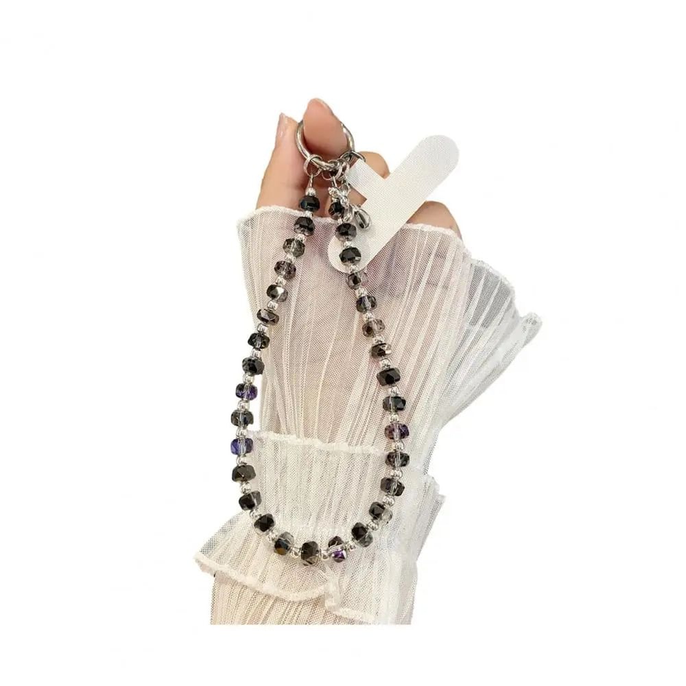 Faux Crystal Phone Strap Detachable Chain Glamorous Phone Lanyard Adjustable Wrist Strap Purse Char 9