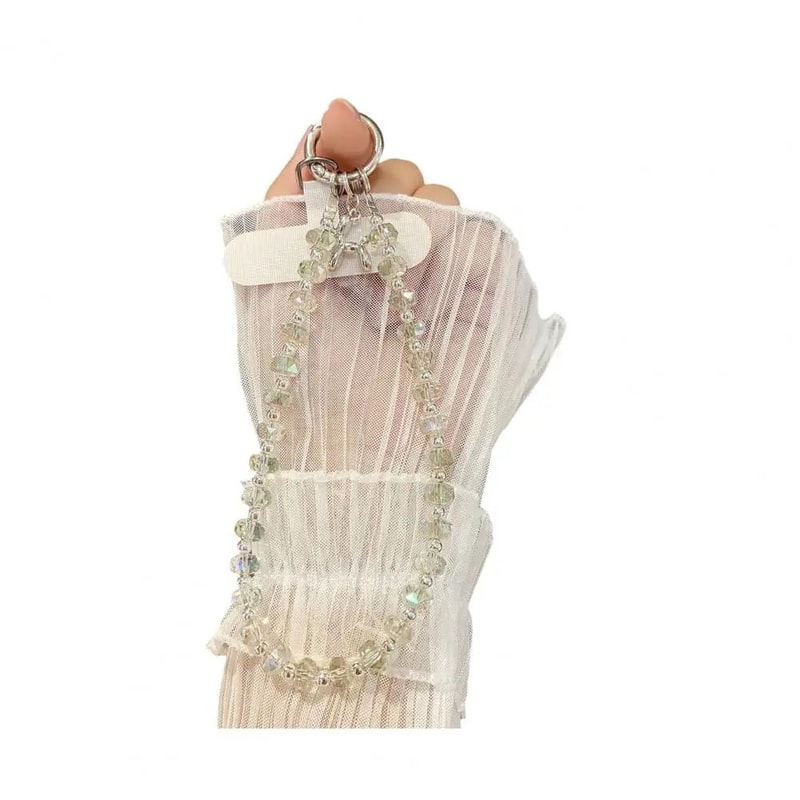 Faux Crystal Phone Strap Detachable Chain Glamorous Phone Lanyard Adjustable Wrist Strap Purse Char 10
