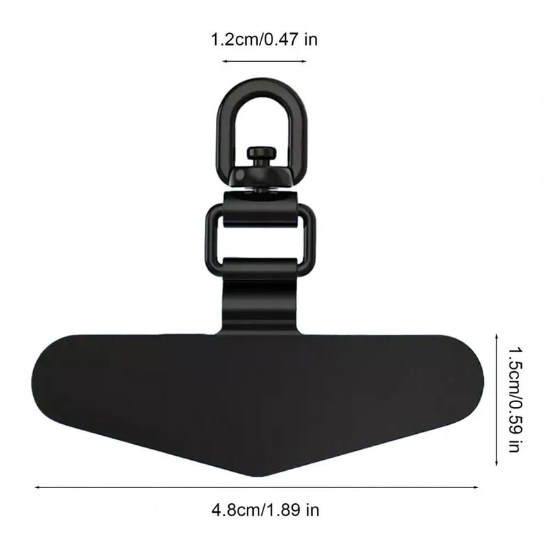 360 Rotatable Phone Lanyard Clip Patch Stainless Steel AntiFall Strap Adapter 04mm Ultra Thin Gaske 5
