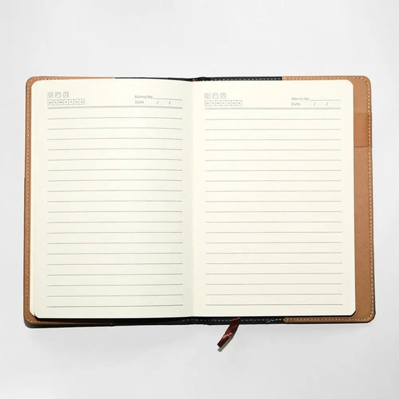 A5 Lined Journal Notebook Fabric Cover 200 Pages Thick Paper Writing Notebook With Pockets For Work 3