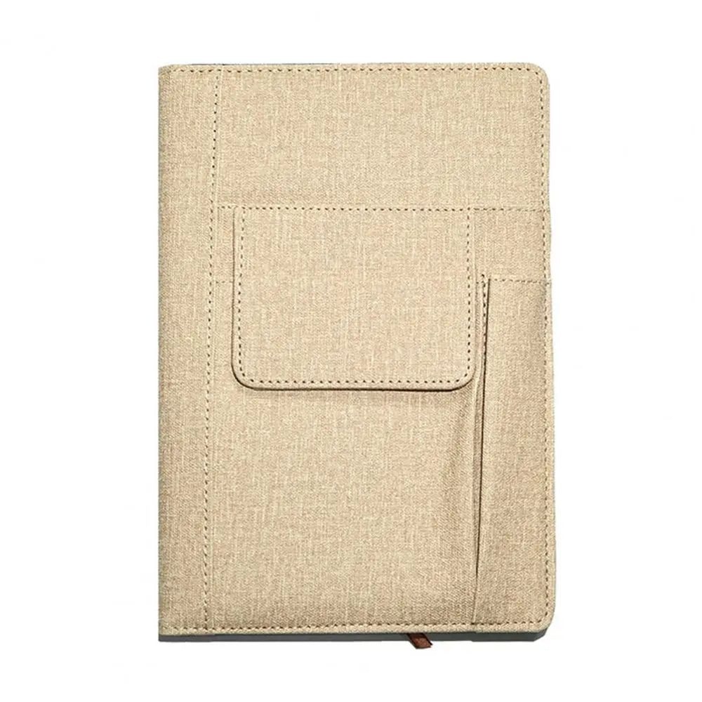 A5 Lined Journal Notebook Fabric Cover 200 Pages Thick Paper Writing Notebook With Pockets For Work 8