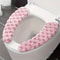 Thick Plush Toilet Seat Cushion Cover Washable NonSlip OverRim Toilet Lid Pad For Warm Comfort All 0