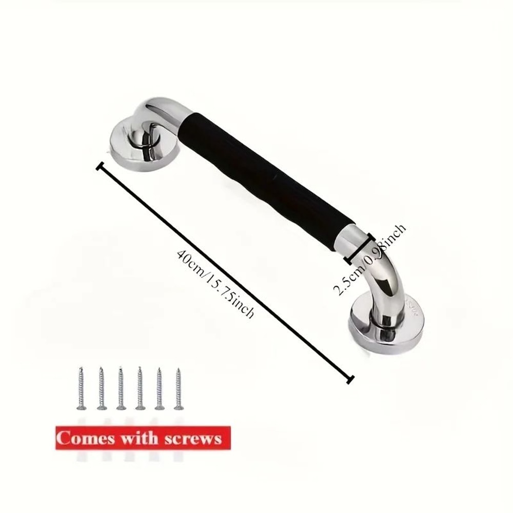 2 Pcs Stainless Steel Bathroom Grab Bar For Shower Toilet HeavyDuty NonSlip Safety Handle Secure W 10