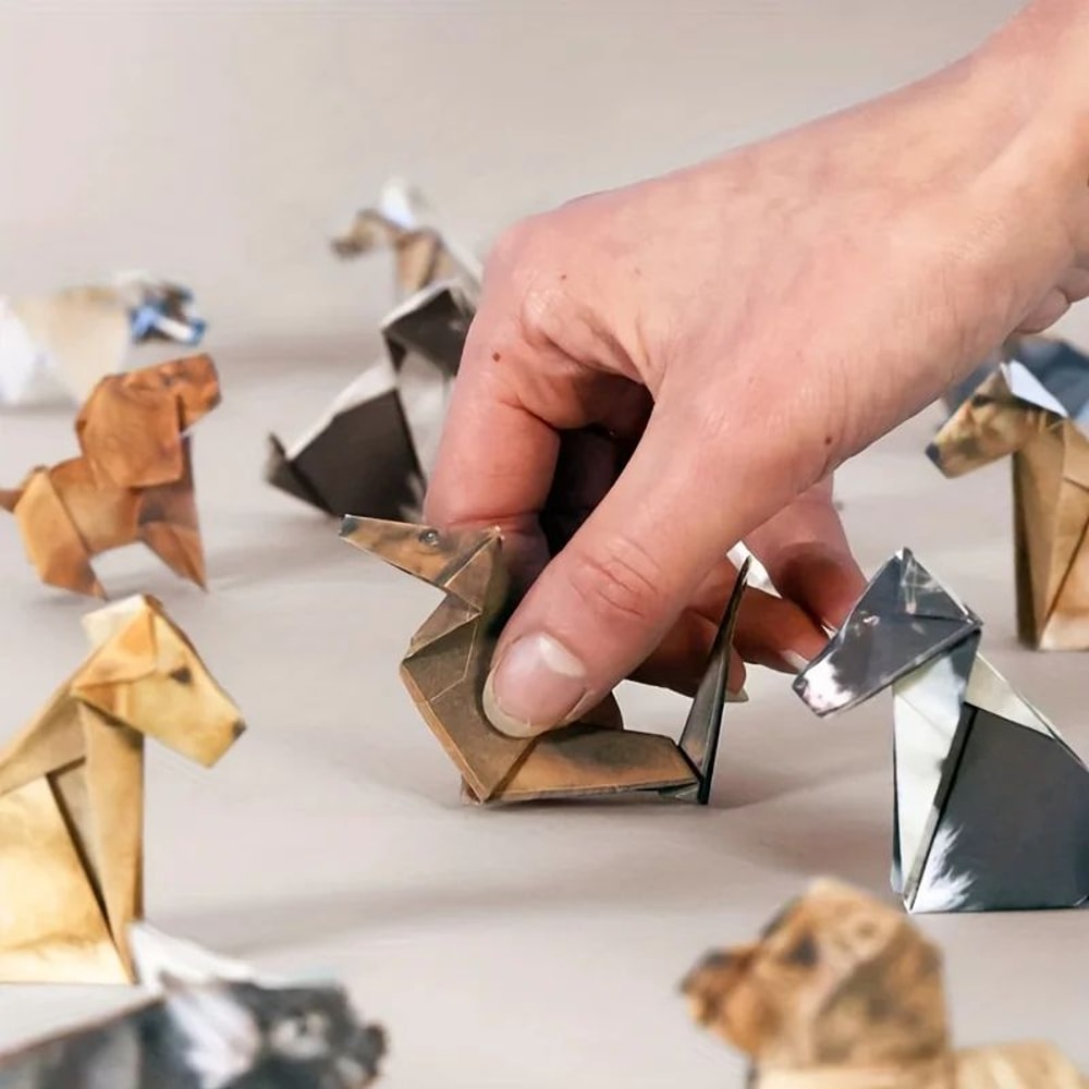 Cute Cat Origami Kit For Adults Kids DIY Paper Folding Craft Gift For Cat Lovers Home Decor Stres 4