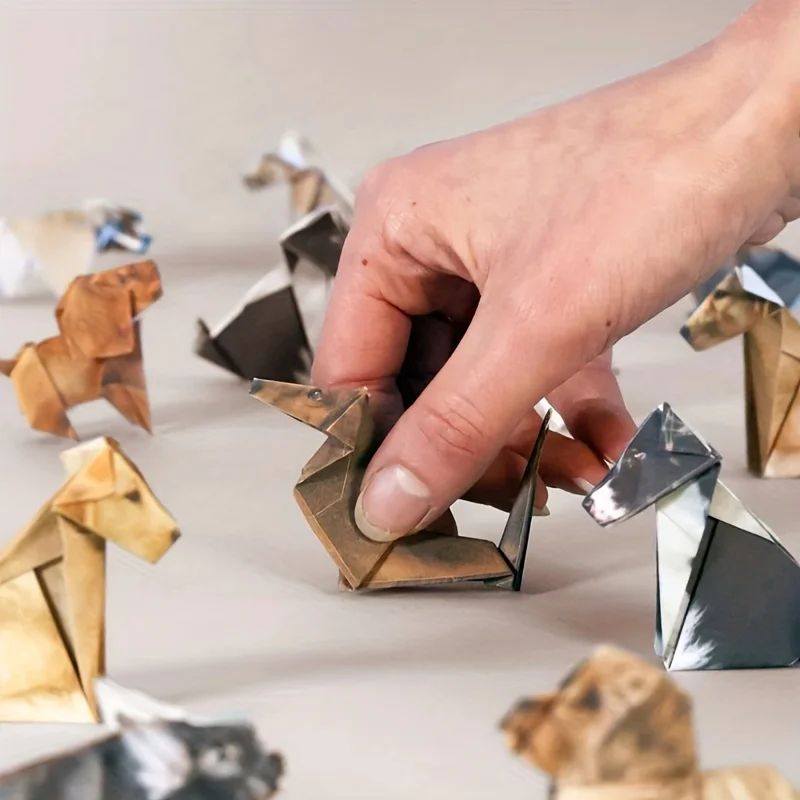 Cute Cat Origami Kit For Adults Kids DIY Paper Folding Craft Gift For Cat Lovers Home Decor Stres 4