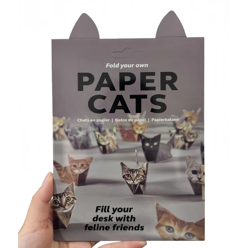 Cute Cat Origami Kit For Adults Kids DIY Paper Folding Craft Gift For Cat Lovers Home Decor Stres 6