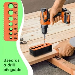 heavy-duty drill guide jig 4–10mm with numbered scale – precision hole locator for woodworking, straight accurate drilli