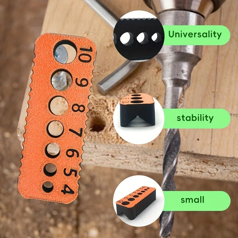 HeavyDuty Drill Guide Jig 410mm With Numbered Scale Precision Hole Locator For Woodworking Straigh 3