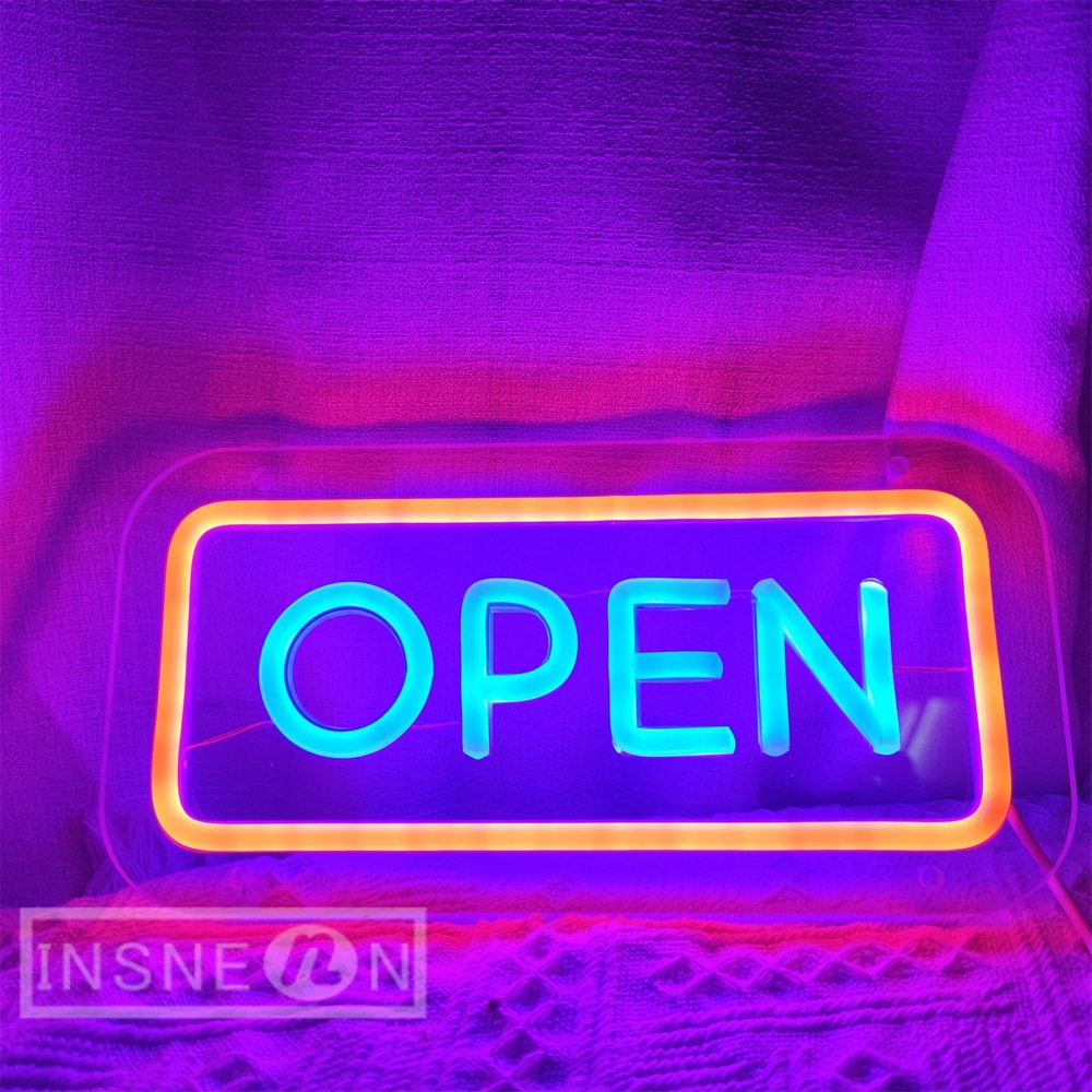 LED Open Neon Sign For Shop Window USB Wall Hanging Light For Storefront Salon Cafe Room Decor Br 2