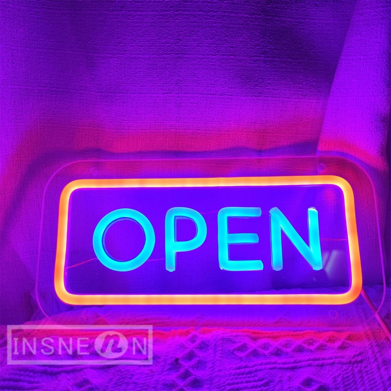 LED Open Neon Sign For Shop Window USB Wall Hanging Light For Storefront Salon Cafe Room Decor Br 2