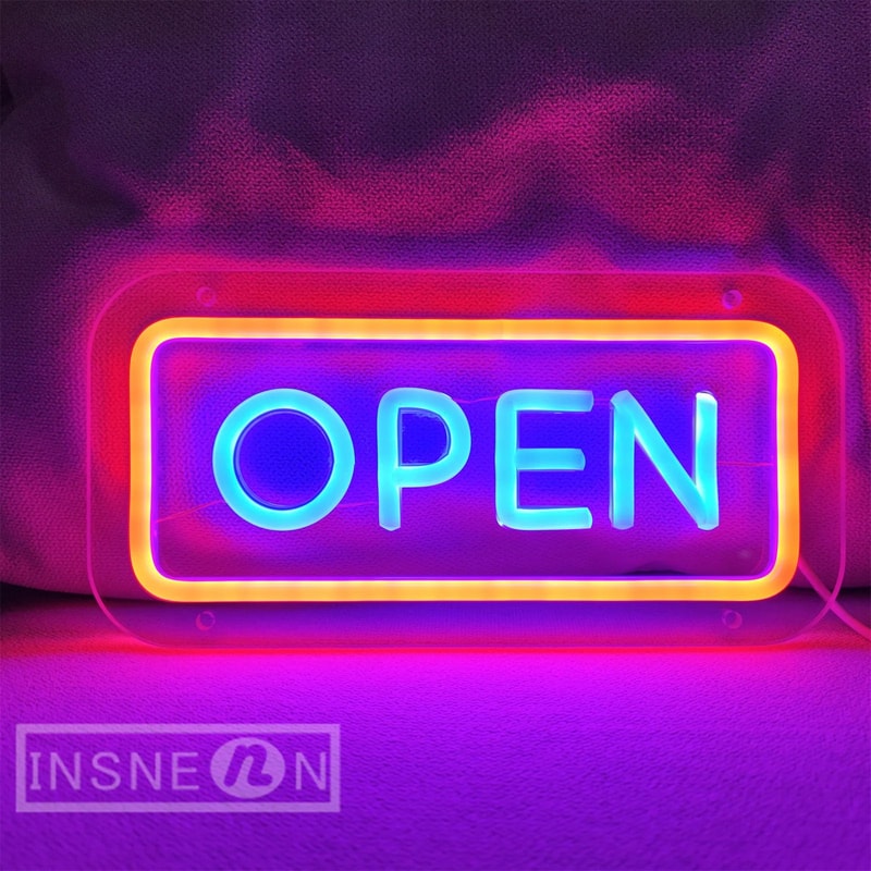 LED Open Neon Sign For Shop Window USB Wall Hanging Light For Storefront Salon Cafe Room Decor Br 4