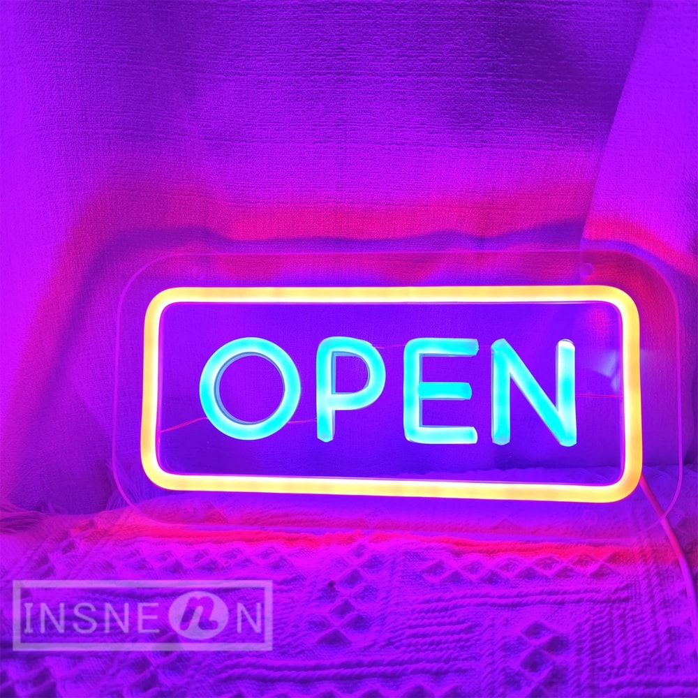 LED Open Neon Sign For Shop Window USB Wall Hanging Light For Storefront Salon Cafe Room Decor Br 5