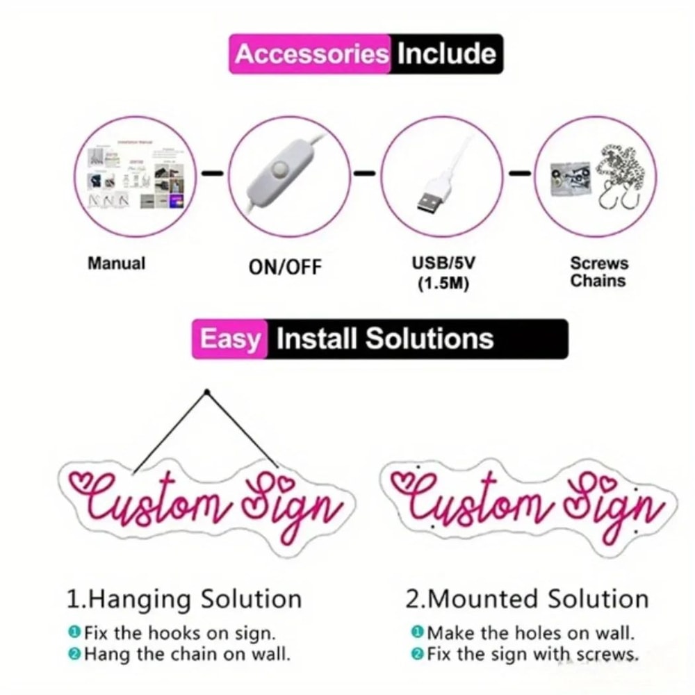 LED Open Neon Sign USB Powered Business Night Light For Salon Shop Store Cafe Bar Wall Decor Bright 5