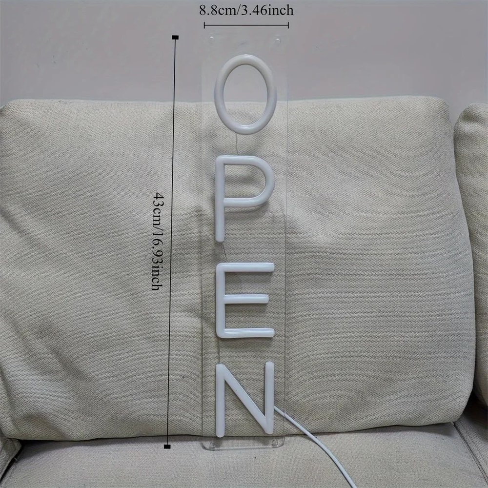 LED Open Neon Sign USB Powered Business Night Light For Salon Shop Store Cafe Bar Wall Decor Bright 6