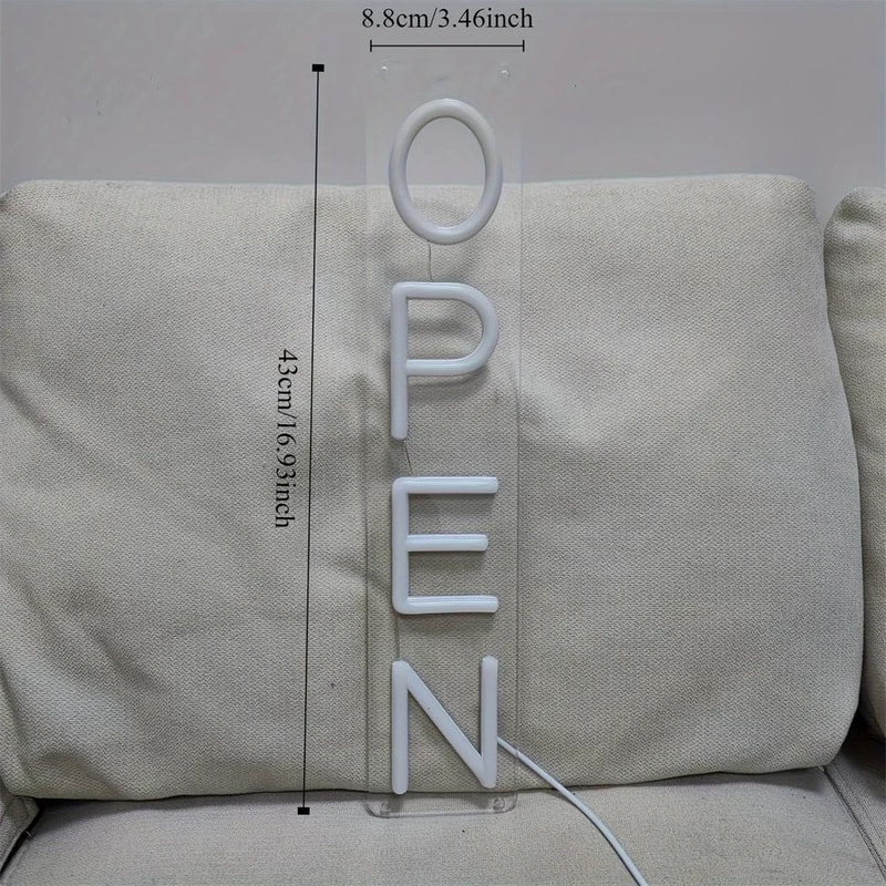 LED Open Neon Sign USB Powered Business Night Light For Salon Shop Store Cafe Bar Wall Decor Bright 6