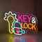 Key Lock LED Neon Sign Hanging Wall Light Decor For Locksmith Shop Security Store Car Dealership 2
