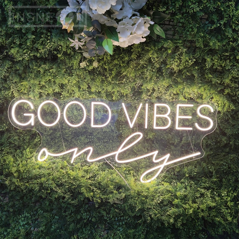 Good Vibes Only LED Neon Sign USB 5V Wall Light Decor For Bedroom Party Birthday Wedding Aestheti 1
