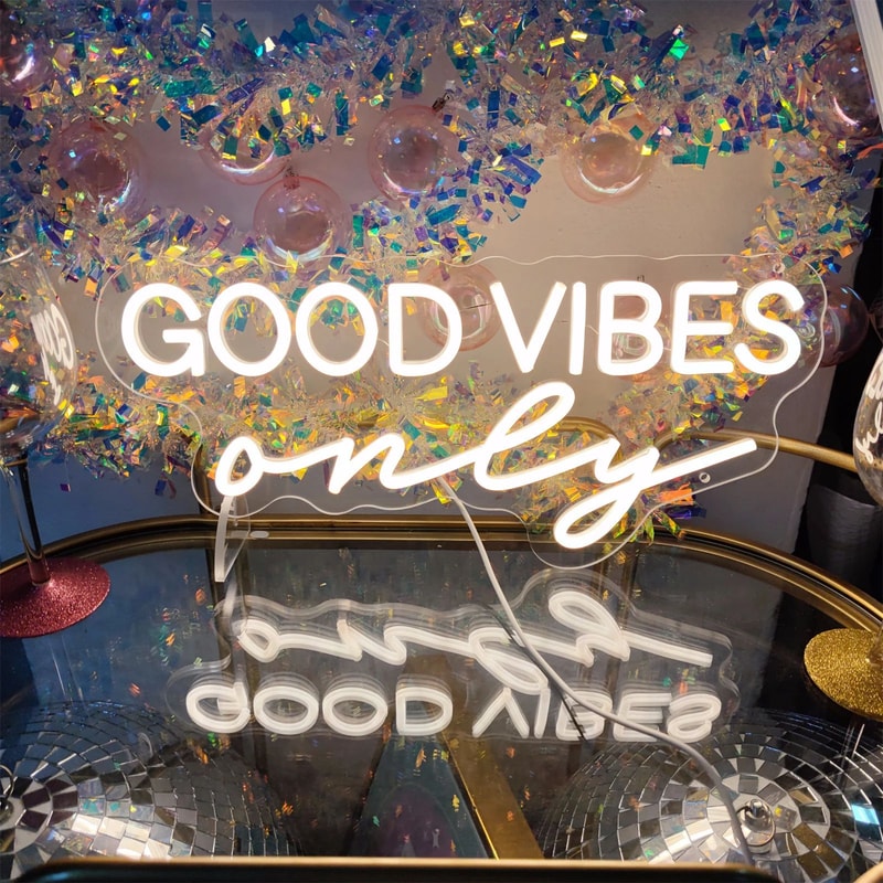 Good Vibes Only LED Neon Sign USB 5V Wall Light Decor For Bedroom Party Birthday Wedding Aestheti 2