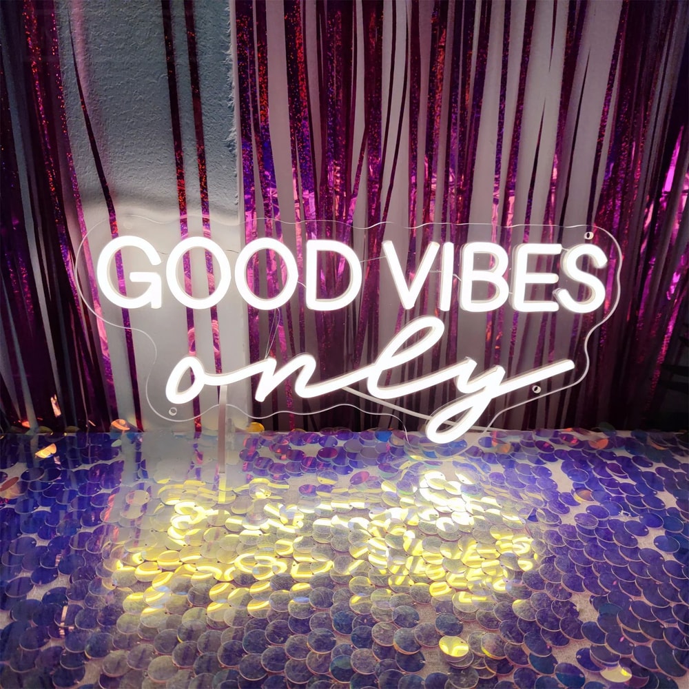 Good Vibes Only LED Neon Sign USB 5V Wall Light Decor For Bedroom Party Birthday Wedding Aestheti 3