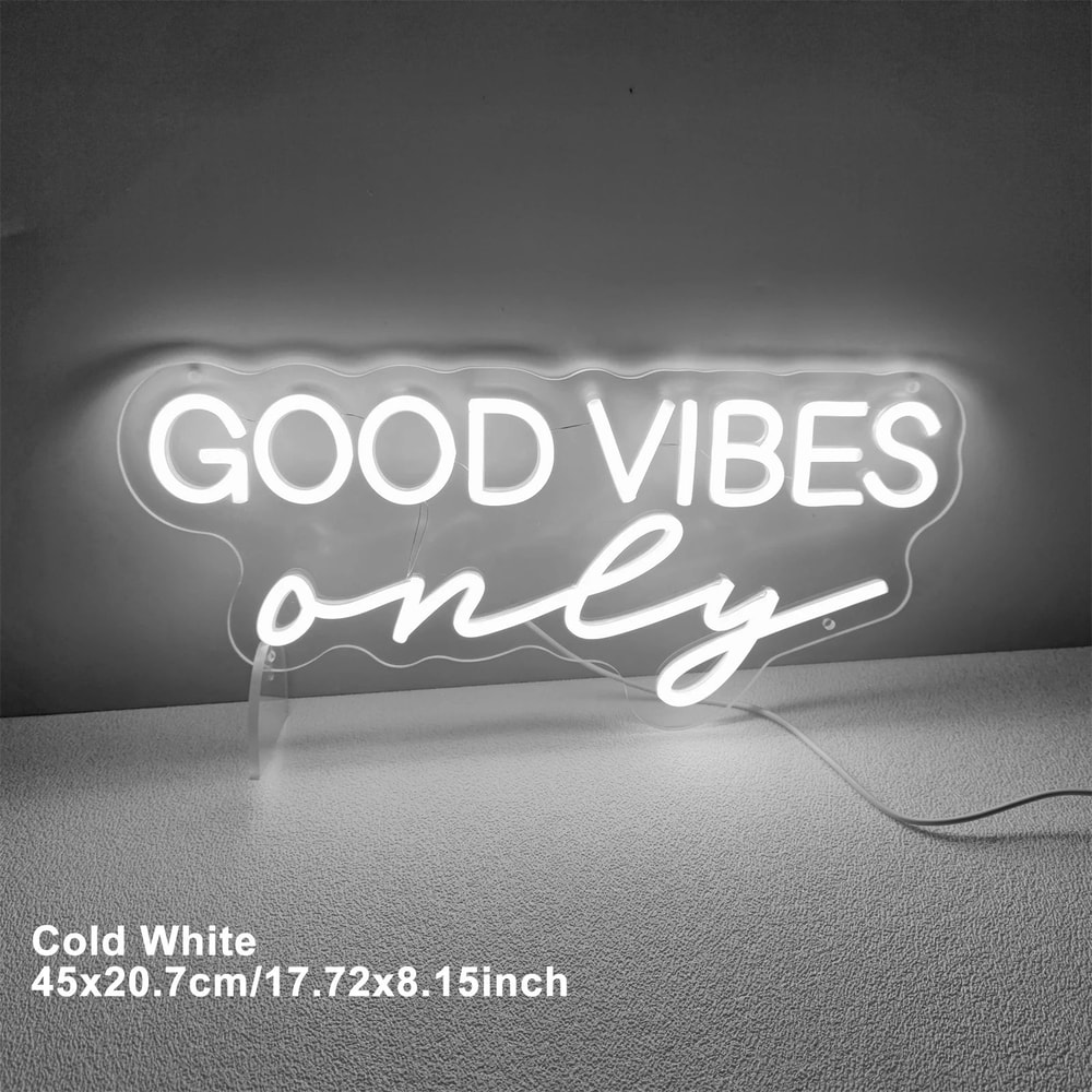 Good Vibes Only LED Neon Sign USB 5V Wall Light Decor For Bedroom Party Birthday Wedding Aestheti 9
