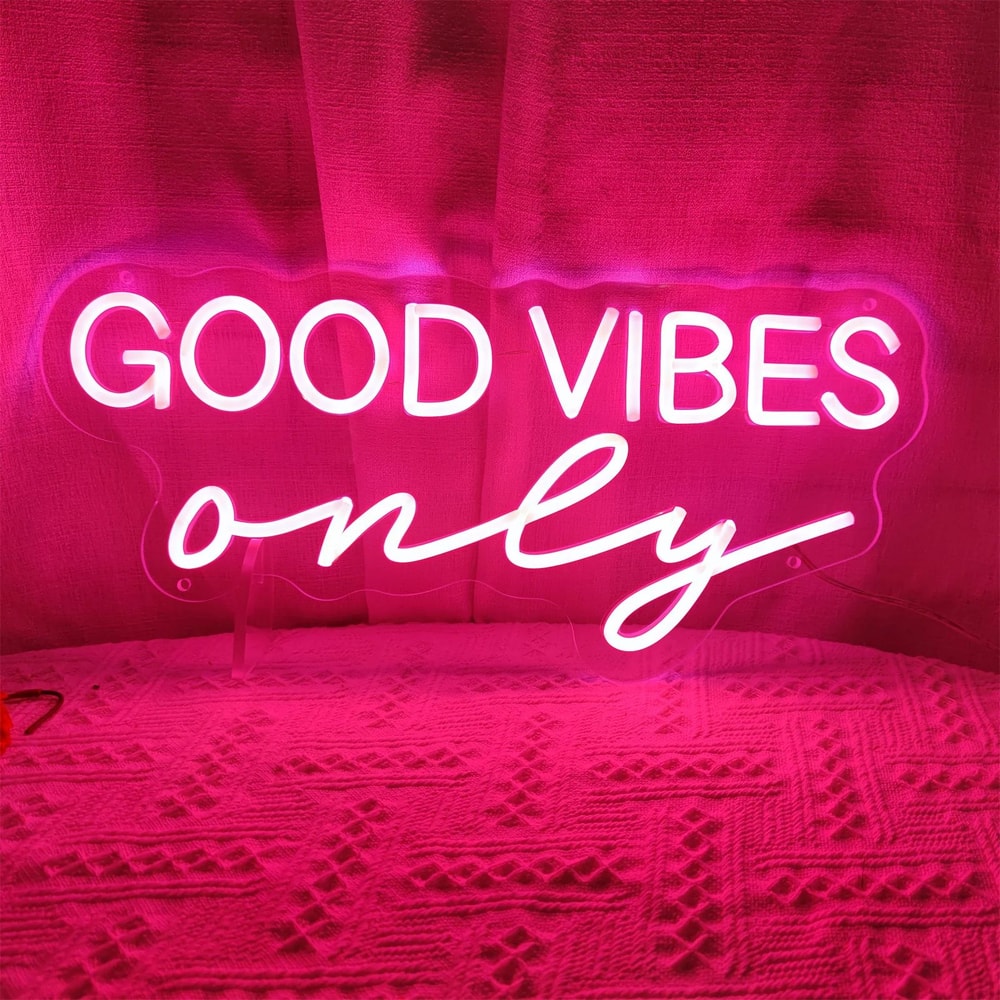 Good Vibes Only LED Neon Sign USB 5V Wall Light Decor For Bedroom Party Birthday Wedding Aestheti 7