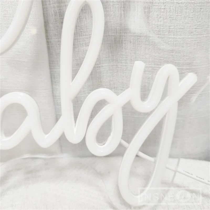 Oh Baby Personalized LED Neon Sign Custom Baby Shower Wall Decor Light For Nursery Kids Bedroom Ph 4