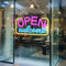 Open Welcome LED Neon Sign USB Wall Mounted Bright Light With Switch For Bar Cafe Shop Window Par 3