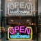 Open Welcome LED Neon Sign USB Wall Mounted Bright Light With Switch For Bar Cafe Shop Window Par 5