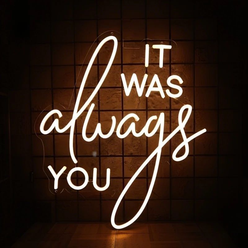 It Was Always You LED Neon Sign Romantic USB Wall Light For Wedding Decor Proposals Bedroom Ambienc 3