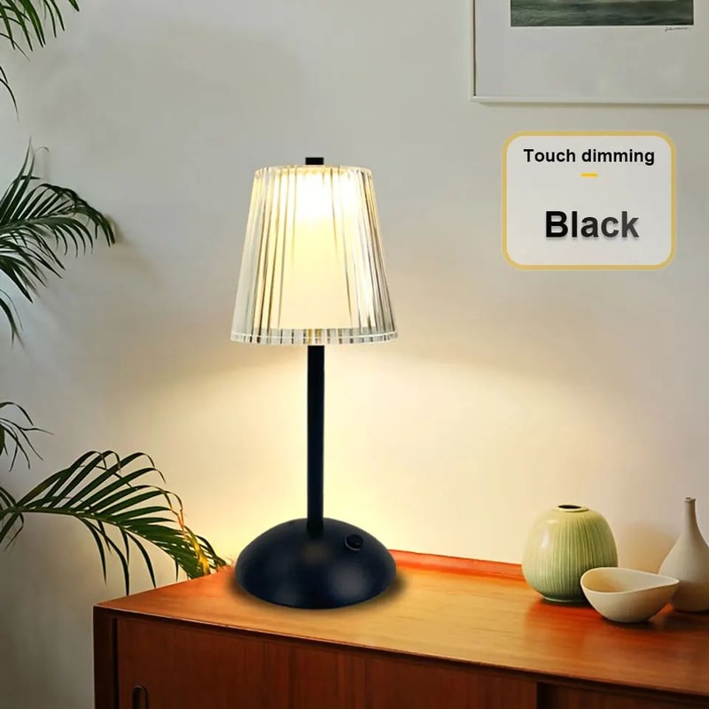 Rechargeable Touch Sensor LED Table Lamp With Dimming Nordic Bedside Night Light For Bedroom Hotel 6
