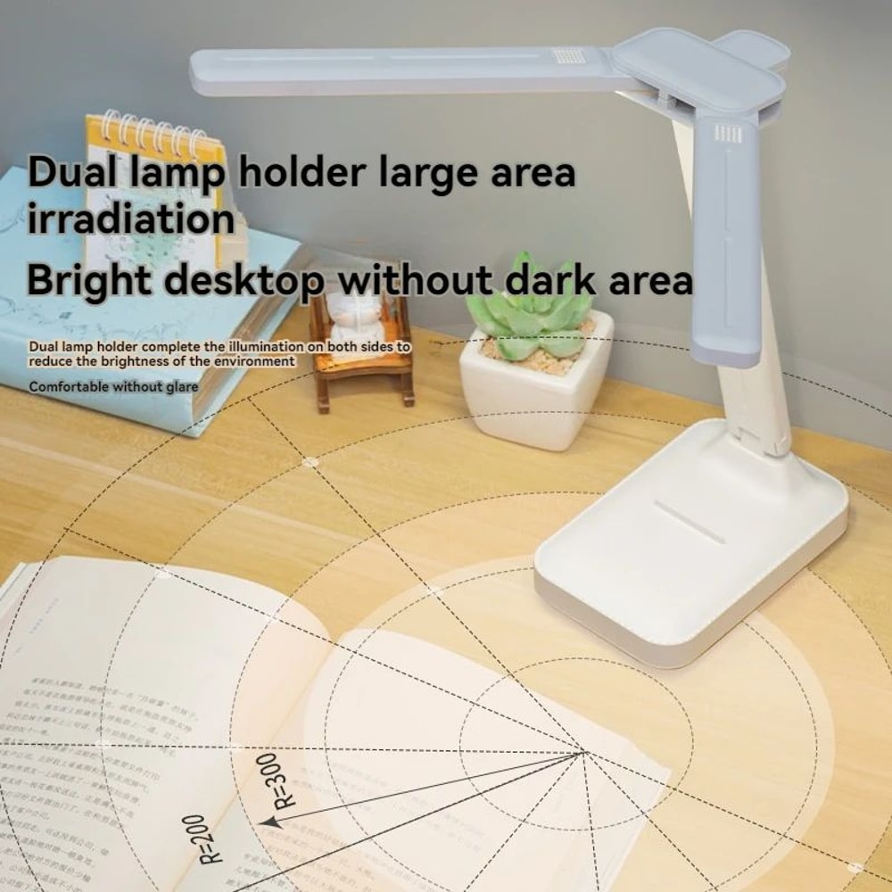 USB Rechargeable LED Desk Lamp Foldable Touch Table Light 3 Level Dimmable EyeCare Lighting For Bed 2