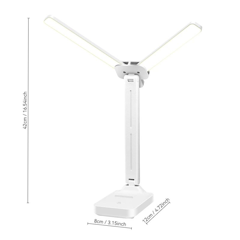 USB Rechargeable LED Desk Lamp Foldable Touch Table Light 3 Level Dimmable EyeCare Lighting For Bed 5