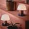 USB Rechargeable Mushroom Table Lamp Warm Touch LED Night Light With Piano Finish For Bedroom Desk 0