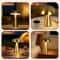 Gold Mushroom Table Lamp USB Rechargeable Portable LED Nightstand Desk Light For Bedroom Home Decor 4