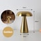 Gold Mushroom Table Lamp USB Rechargeable Portable LED Nightstand Desk Light For Bedroom Home Decor 6