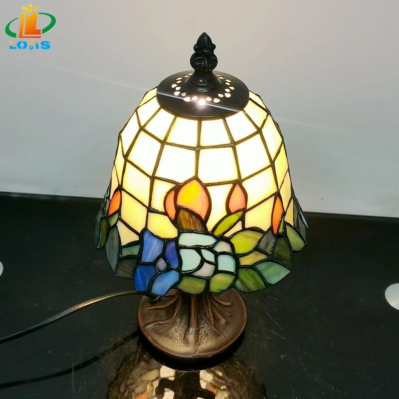 6 Inches Scandinavian Orchid Glass Table Lamp Small Bedside Night Light For Bedroom Breastfeeding C 1