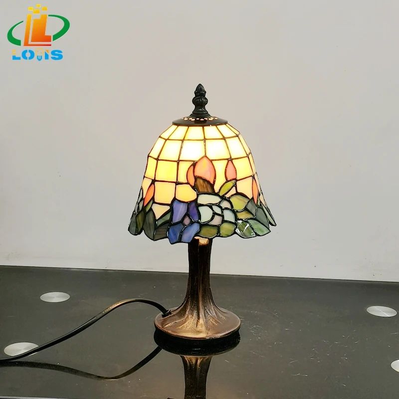 6 Inches Scandinavian Orchid Glass Table Lamp Small Bedside Night Light For Bedroom Breastfeeding C 2