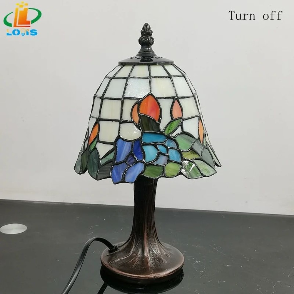 6 Inches Scandinavian Orchid Glass Table Lamp Small Bedside Night Light For Bedroom Breastfeeding C 4