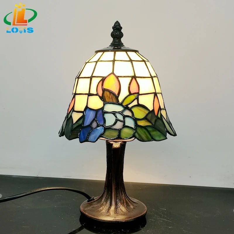 6 Inches Scandinavian Orchid Glass Table Lamp Small Bedside Night Light For Bedroom Breastfeeding C 6